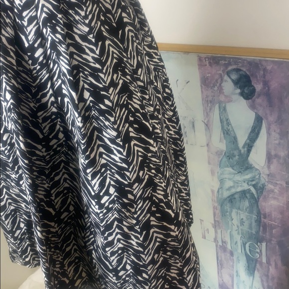 Nanette Lepore Cotton Silk Black White Dress - Picture 5 of 13